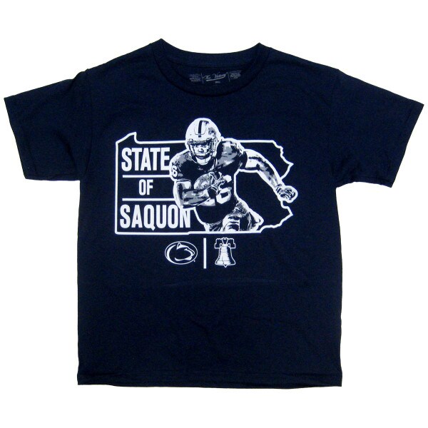 youth navy State of Saquon Barkley t-shirt